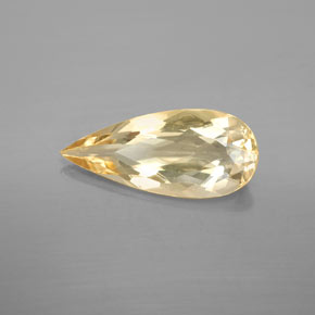 3.30 ct Yellow Golden Beryl Stone, Natural Golden Beryl in Pear Facet Shape for Sale