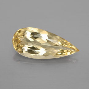 3.97 ct Yellow Golden Beryl Gemstone, Golden Beryl Gem in Pear Facet Shape for Sale.