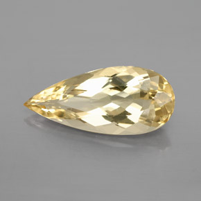 3.97 ct Yellow Golden Beryl Stone, Natural Golden Beryl in Pear Facet Shape for Sale