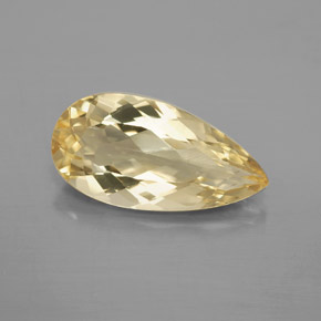 3.62 ct Yellow Golden Beryl Gemstone, Golden Beryl Gem in Pear Facet Shape for Sale.