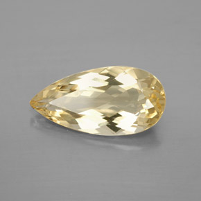 3.62 ct Yellow Golden Beryl Stone, Natural Golden Beryl in Pear Facet Shape for Sale