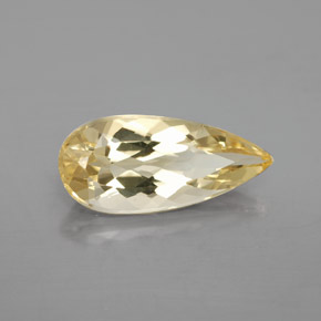 3.42 ct Yellow Golden Beryl Stone, Natural Golden Beryl in Pear Facet Shape for Sale