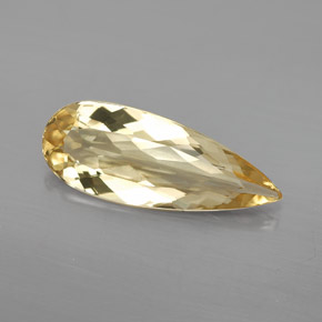 3.75 ct Yellow Golden Beryl Gemstone, Golden Beryl Gem in Pear Facet Shape for Sale.