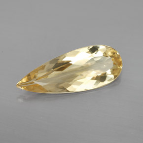 3.75 ct Yellow Golden Beryl Stone, Natural Golden Beryl in Pear Facet Shape for Sale