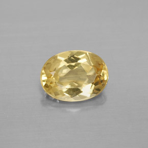 1.16 ct Yellow Golden Beryl Gemstone, Golden Beryl Gem in Oval Facet Shape for Sale.