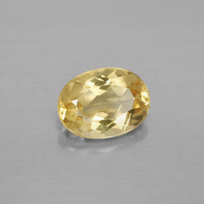 1.16 ct Yellow Golden Beryl Stone, Natural Golden Beryl in Oval Facet Shape for Sale