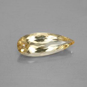 3.83 ct Yellow Golden Beryl Stone, Natural Golden Beryl in Pear Facet Shape for Sale