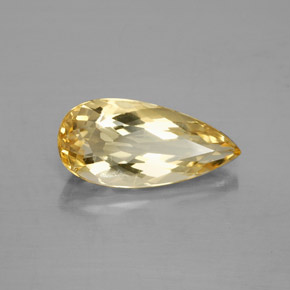 3.26 ct Yellow Golden Beryl Stone, Natural Golden Beryl in Pear Facet Shape for Sale