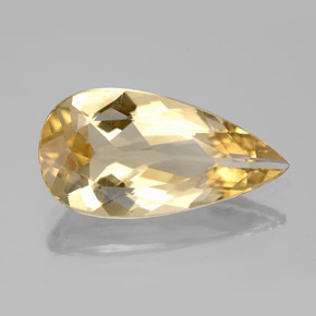 4.57 ct Yellow Golden Beryl Stone, Natural Golden Beryl in Pear Facet Shape for Sale