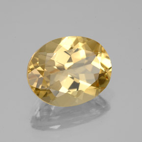 4.17 ct Yellow Golden Beryl Stone, Natural Golden Beryl in Oval Facet Shape for Sale