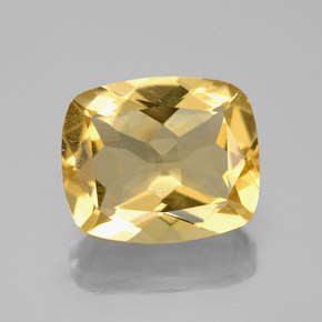 4.97 ct Yellow Golden Beryl Gemstone, Golden Beryl Gem in Cushion-Cut Shape for Sale.