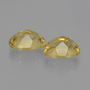 Golden Beryl Gemstones in 9 x 7 mm (calibrated) Size for Sale, Golden Beryl Stones in Light Golden-Yellow Color
