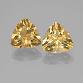 3.21 ct Yellow Golden Beryl Gemstone, Golden Beryl Gem in Trillion Facet Shape for Sale.