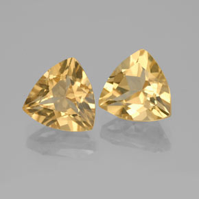 3.21 ct Yellow Golden Beryl Stone, Natural Golden Beryl in Trillion Facet Shape for Sale