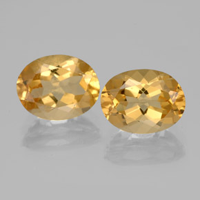 オレンジゴールド ゴールドベリル 宝石 - 1.8ct オーバル ファセット (ID: 360648)