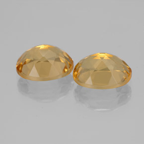 Golden Beryl Gemstones in 9 x 7 mm (calibrated) Size for Sale, Golden Beryl Stones in Orange-Gold Color