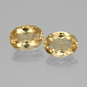 2.41 ct Yellow Golden Beryl Gemstone, Golden Beryl Gem in Oval Facet Shape for Sale.