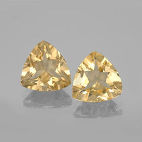 2.93 ct Yellow Golden Beryl Gemstone, Golden Beryl Gem in Trillion Facet Shape for Sale.