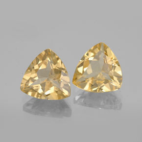 2.93 ct Yellow Golden Beryl Stone, Natural Golden Beryl in Trillion Facet Shape for Sale