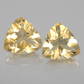 2.50 ct Yellow Golden Beryl Gemstone, Golden Beryl Gem in Trillion Facet Shape for Sale.