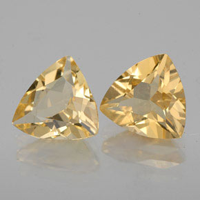 2.51 ct Yellow Golden Beryl Stone, Natural Golden Beryl in Trillion Facet Shape for Sale