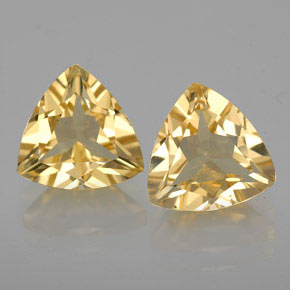 2.76 ct Yellow Golden Beryl Gemstone, Golden Beryl Gem in Trillion Facet Shape for Sale.
