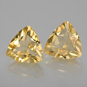2.76 ct Yellow Golden Beryl Stone, Natural Golden Beryl in Trillion Facet Shape for Sale