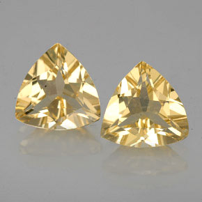 2.38 ct Yellow Golden Beryl Gemstone, Golden Beryl Gem in Trillion Facet Shape for Sale.