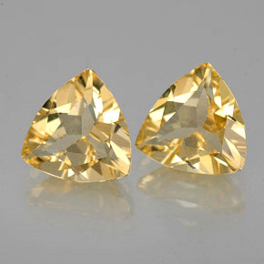 2.38 ct Yellow Golden Beryl Stone, Natural Golden Beryl in Trillion Facet Shape for Sale
