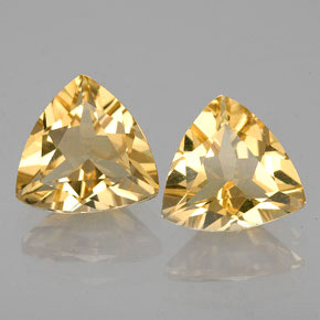 2.54 ct Yellow Golden Beryl Gemstone, Golden Beryl Gem in Trillion Facet Shape for Sale.