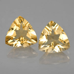 2.45 ct Yellow Golden Beryl Gemstone, Golden Beryl Gem in Trillion Facet Shape for Sale.