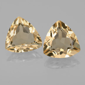 3.49 ct Yellow Golden Beryl Gemstone, Golden Beryl Gem in Trillion Facet Shape for Sale.