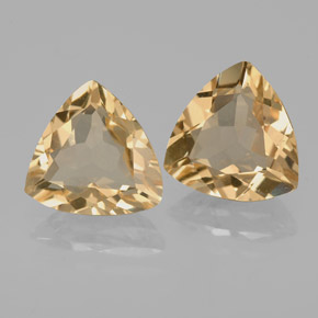 3.49 ct Yellow Golden Beryl Stone, Natural Golden Beryl in Trillion Facet Shape for Sale