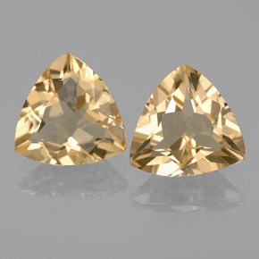 3.63 ct Yellow Golden Beryl Gemstone, Golden Beryl Gem in Trillion Facet Shape for Sale.