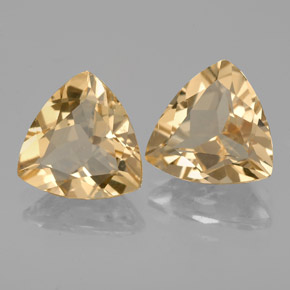3.63 ct Yellow Golden Beryl Stone, Natural Golden Beryl in Trillion Facet Shape for Sale