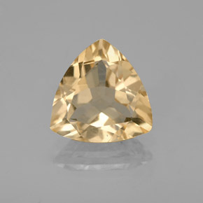 2.94 ct Yellow Golden Beryl Gemstone, Golden Beryl Gem in Trillion Facet Shape for Sale.