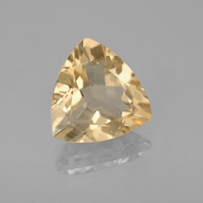 2.94 ct Yellow Golden Beryl Stone, Natural Golden Beryl in Trillion Facet Shape for Sale