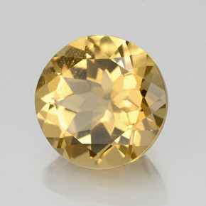 3.53 ct Yellow Golden Beryl Stone, Natural Golden Beryl in Round Facet Shape for Sale