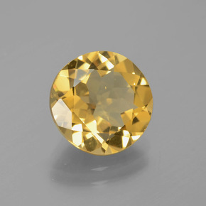 3.30 ct Yellow Golden Beryl Stone, Natural Golden Beryl in Round Facet Shape for Sale