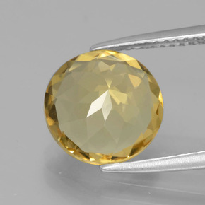 Golden Beryl Gemstone in 10 mm (calibrated) Size for Sale, Golden Beryl Stone in Yellow Color