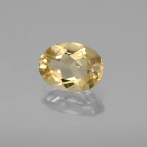 1.13 ct Yellow Golden Beryl Stone, Natural Golden Beryl in Oval Facet Shape for Sale