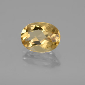 1.37 ct Yellow Golden Beryl Stone, Natural Golden Beryl in Oval Facet Shape for Sale