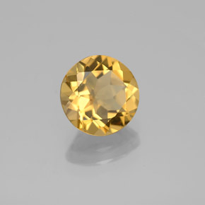 1.67 ct Yellow Golden Beryl Stone, Natural Golden Beryl in Round Facet Shape for Sale