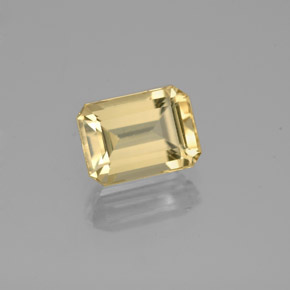 1.63 ct Yellow Golden Beryl Gemstone, Golden Beryl Gem in Octagon Facet Shape for Sale.