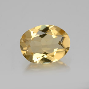 1.65 ct Yellow Golden Beryl Gemstone, Golden Beryl Gem in Oval Facet Shape for Sale.