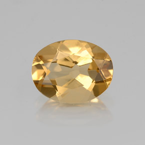 1.57 ct Yellow Golden Beryl Gemstone, Golden Beryl Gem in Oval Facet Shape for Sale.