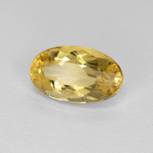 1.47 ct Golden Golden Beryl Stone, Natural Golden Beryl in Oval Facet Shape for Sale