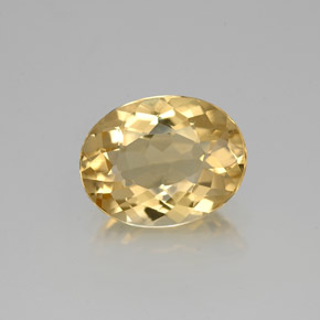 1.92 ct Yellow Golden Beryl Gemstone, Golden Beryl Gem in Oval Facet Shape for Sale.