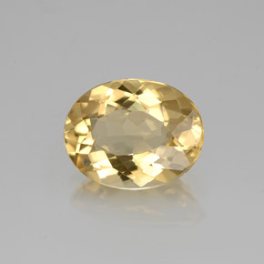 1.92 ct Yellow Golden Beryl Stone, Natural Golden Beryl in Oval Facet Shape for Sale