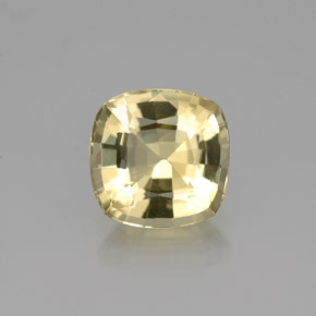 1.27 ct Yellow Golden Beryl Gemstone, Golden Beryl Gem in Cushion-Cut Shape for Sale.